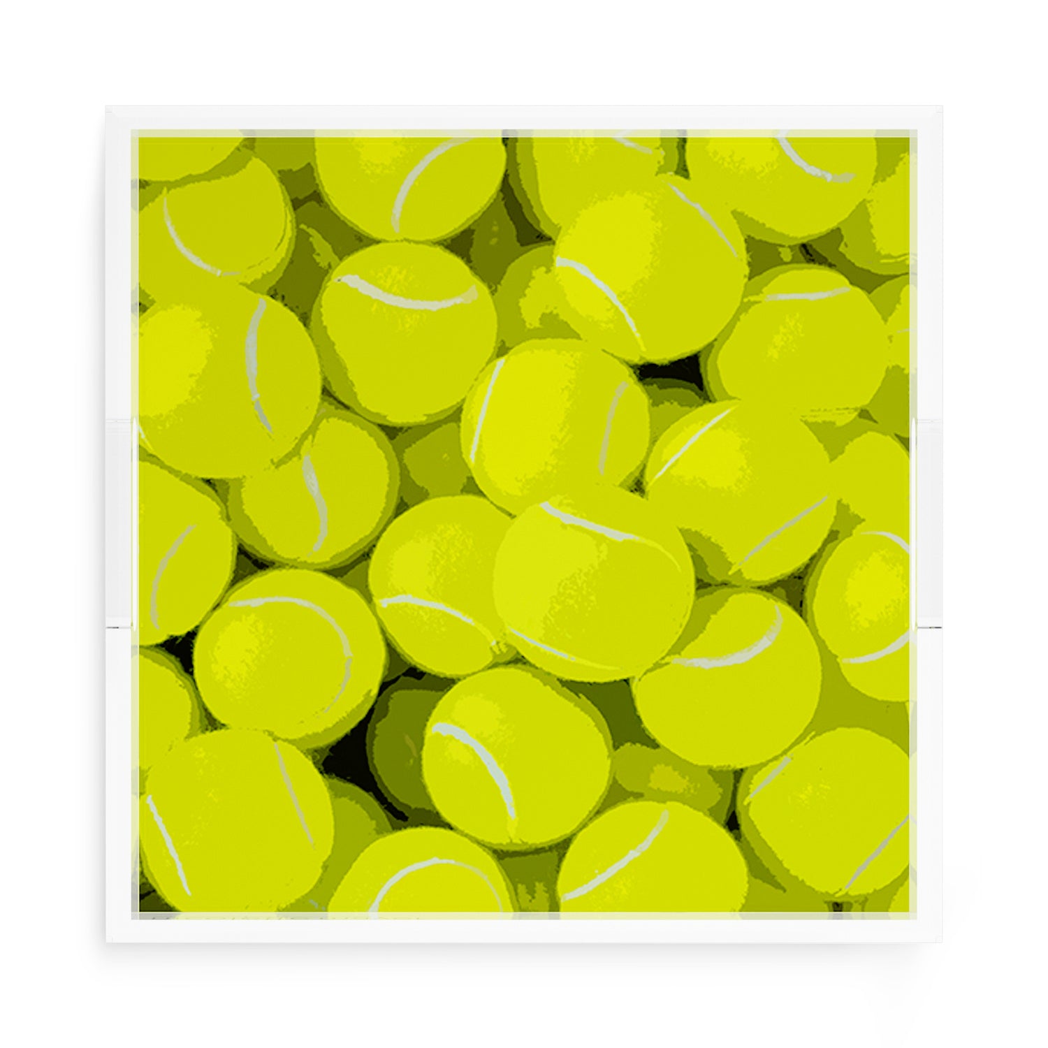 Tennis Neon Balls 15X15 Acrylic Tray - nicolettemayer.com 