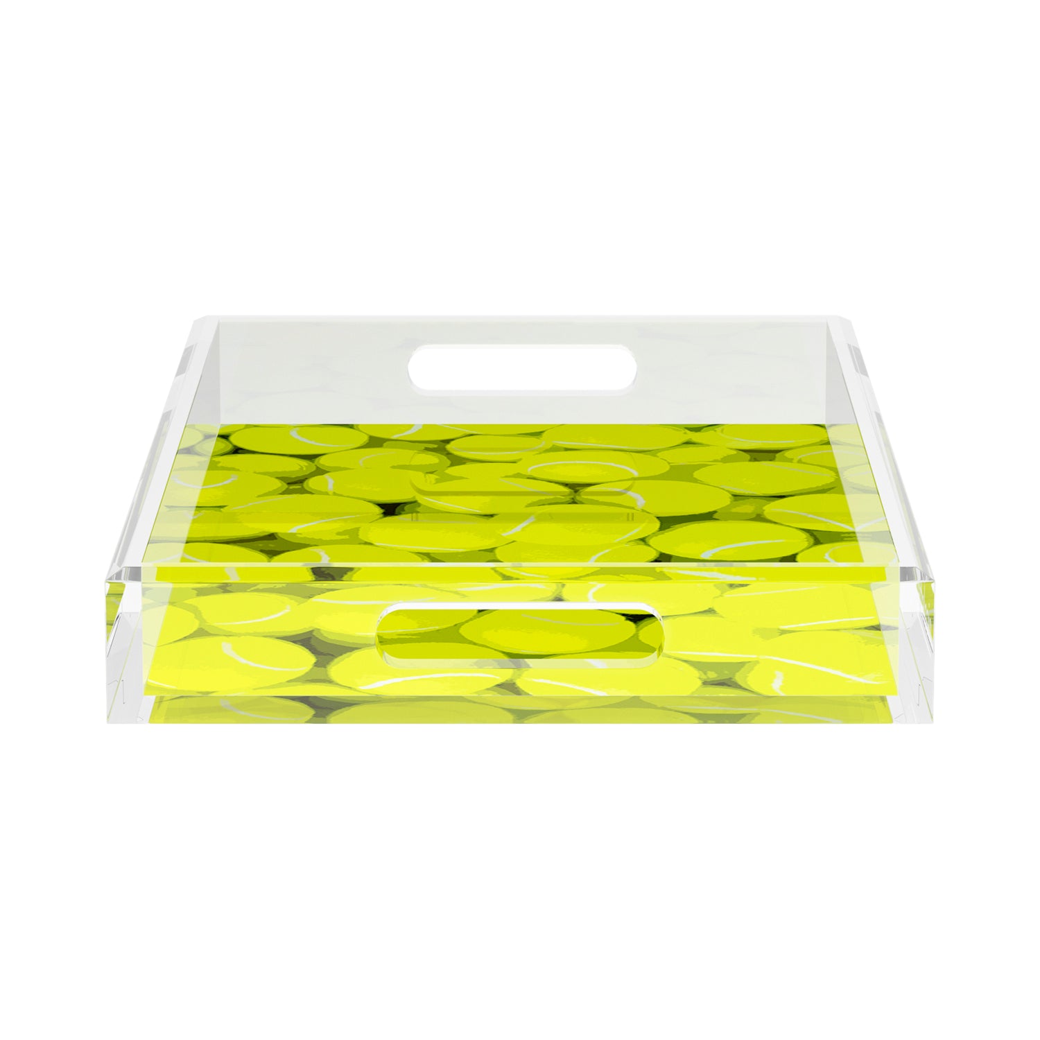Tennis Neon Balls  17X10.5 Acrylic Tray - nicolettemayer.com 