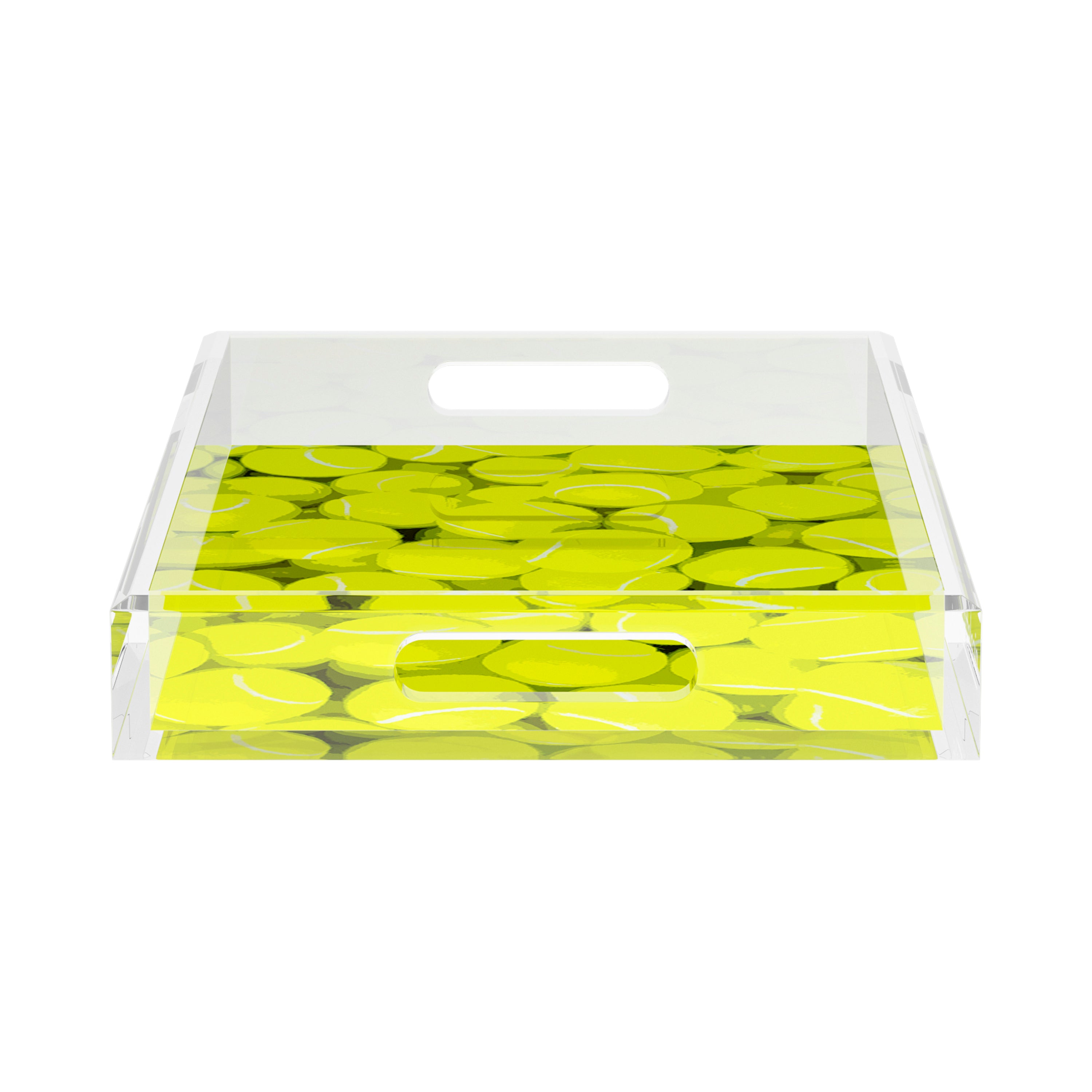 Tennis Neon Balls  17X10.5 Acrylic Tray - nicolettemayer.com 