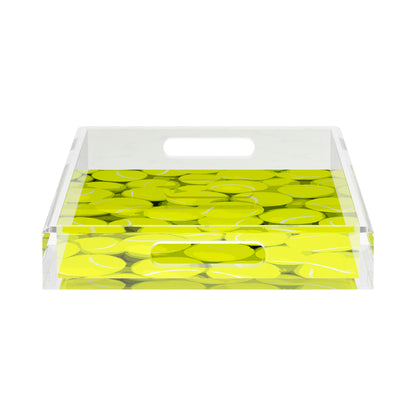 Tennis Neon Balls  17X10.5 Acrylic Tray - nicolettemayer.com 
