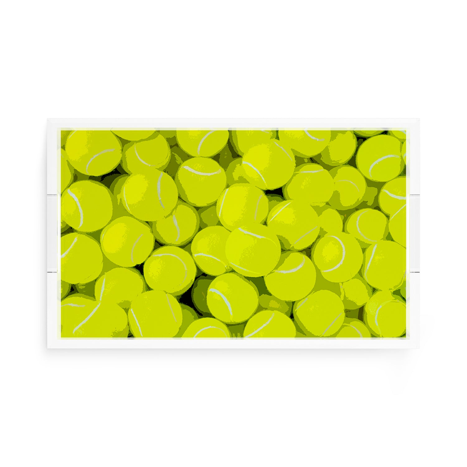 Tennis Neon Balls  17X10.5 Acrylic Tray - nicolettemayer.com 