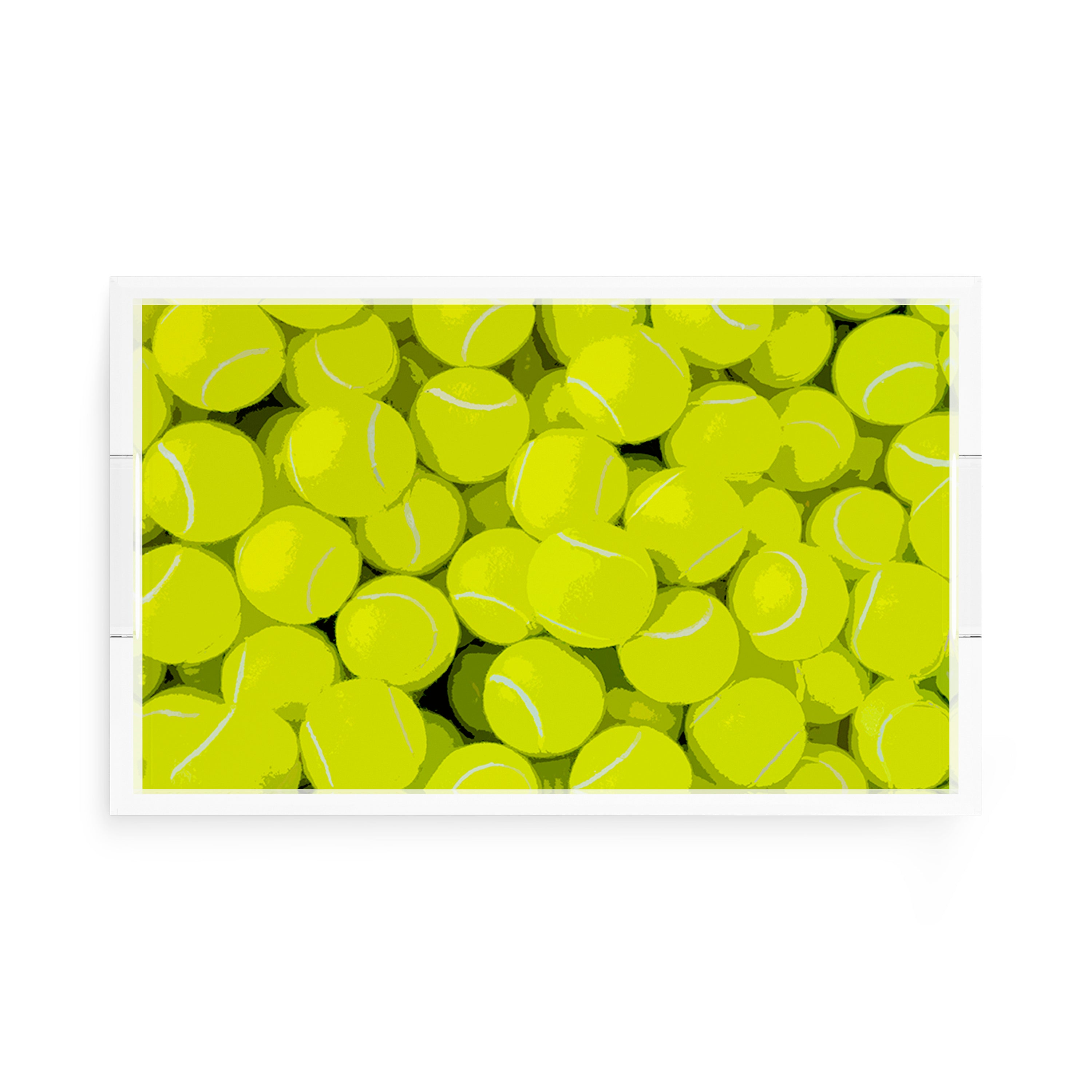 Tennis Neon Balls  17X10.5 Acrylic Tray - nicolettemayer.com 