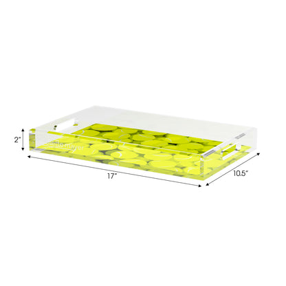 Tennis Neon Balls  Set of 3 Acrylic Tray - nicolettemayer.com 