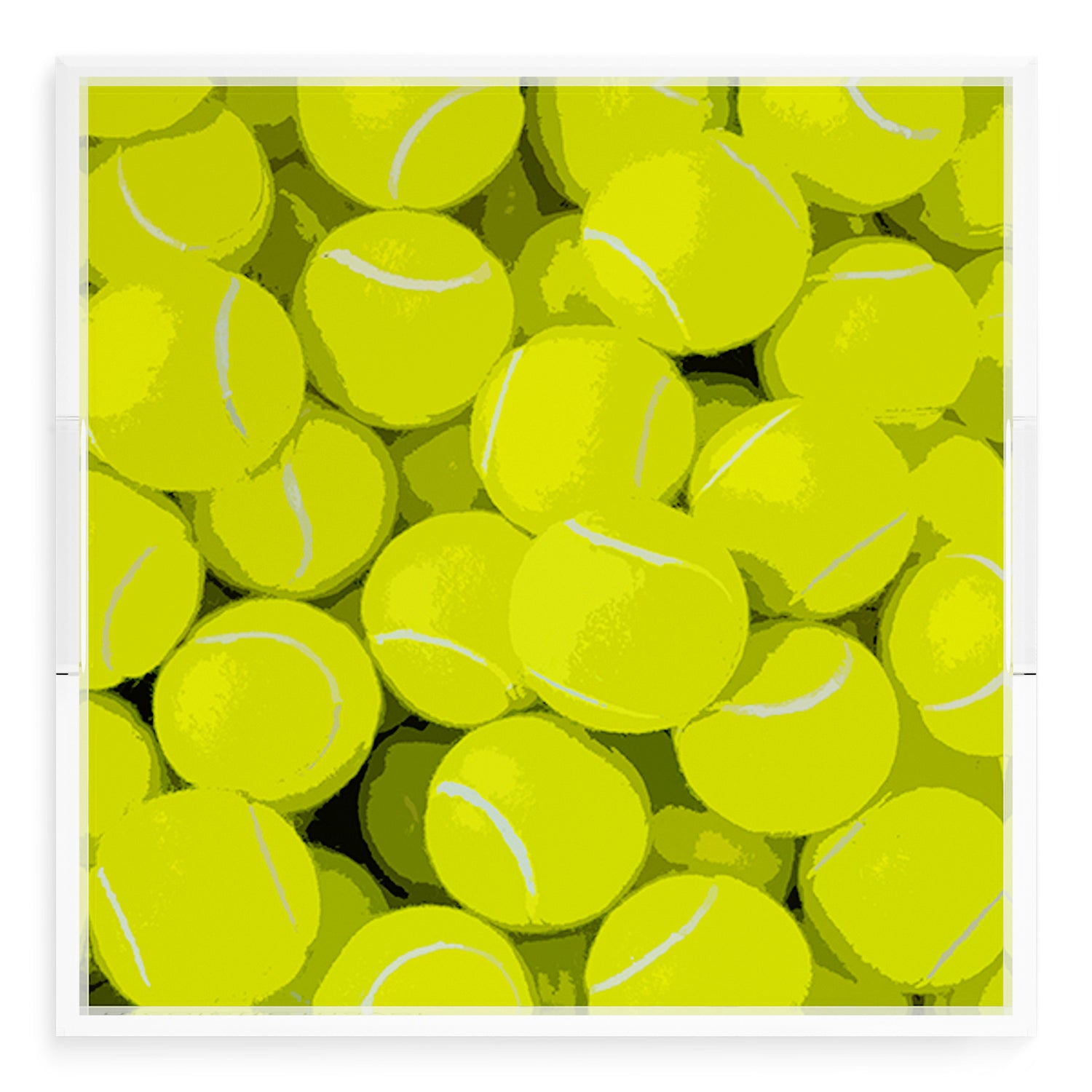Tennis Neon Balls 18X18 Acrylic Tray - nicolettemayer.com 