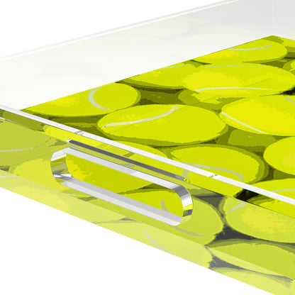 Tennis Neon Balls 18X18 Acrylic Tray - nicolettemayer.com 