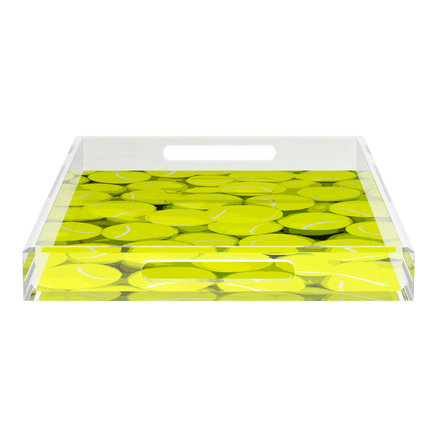 Tennis Neon Balls  22.5x14.5 Acrylic Tray - nicolettemayer.com 