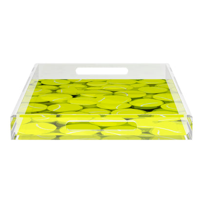 Tennis Neon Balls  22.5x14.5 Acrylic Tray - nicolettemayer.com 