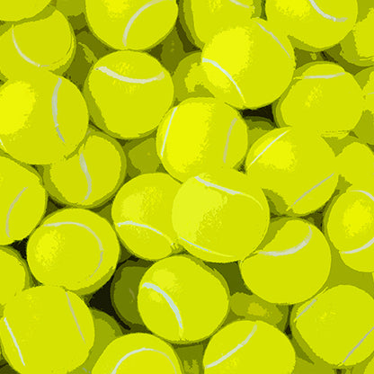 Tennis Neon Balls Square Tray