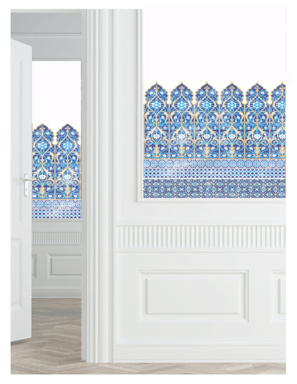 Topkapi Border Classic Grasscloth Printed Wallpaper