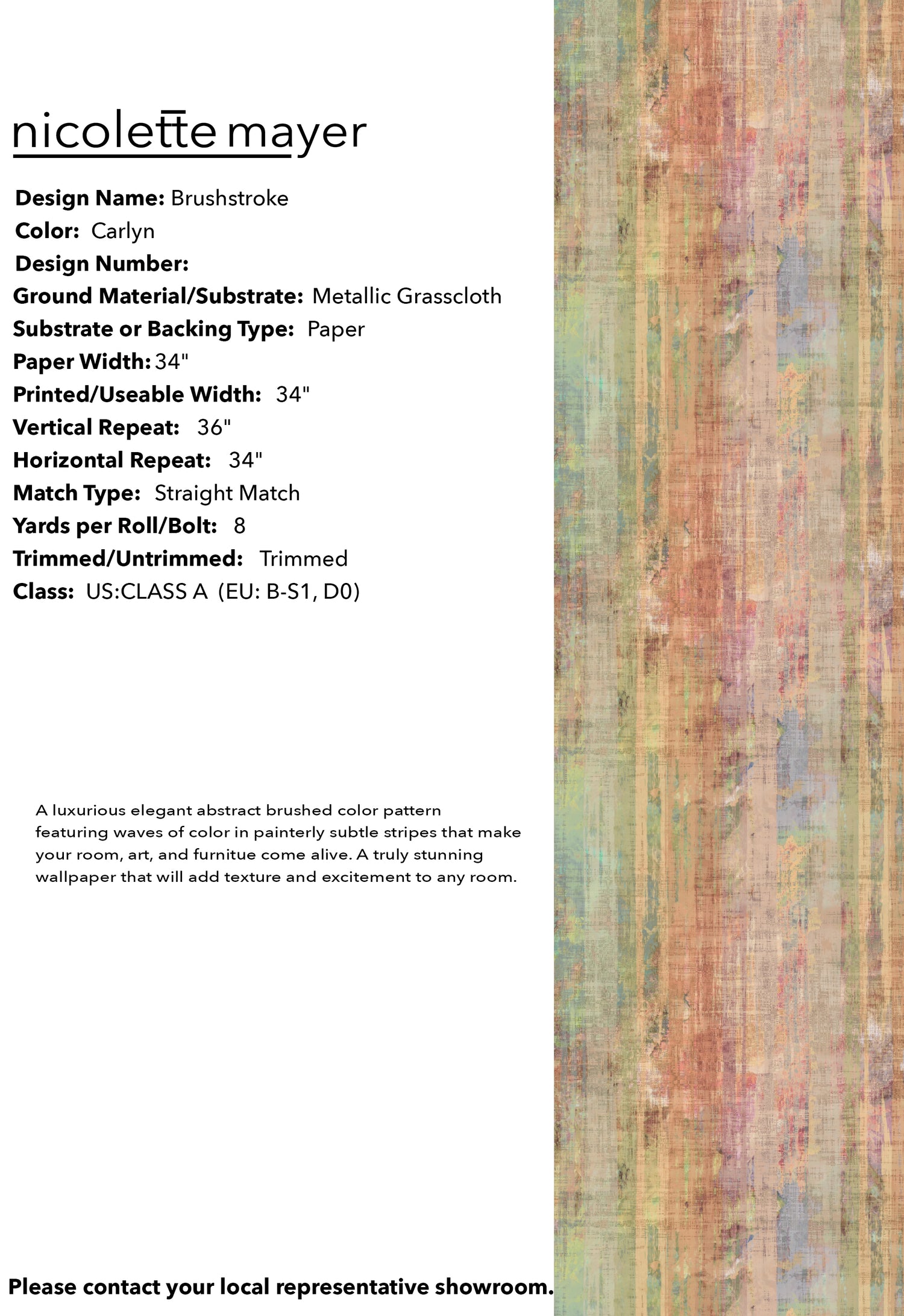 Brushstroke Carlyn, Per Yard