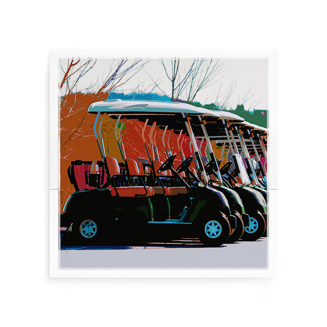 Golf Nine Iron Fall 12X12 Acrylic Tray - nicolettemayer.com 