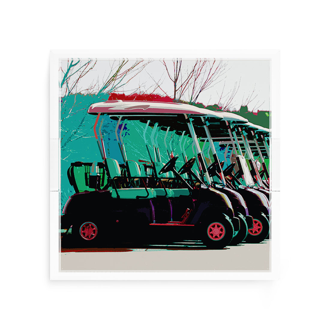 Golf Nine Iron green 12X12 Acrylic Tray - nicolettemayer.com 