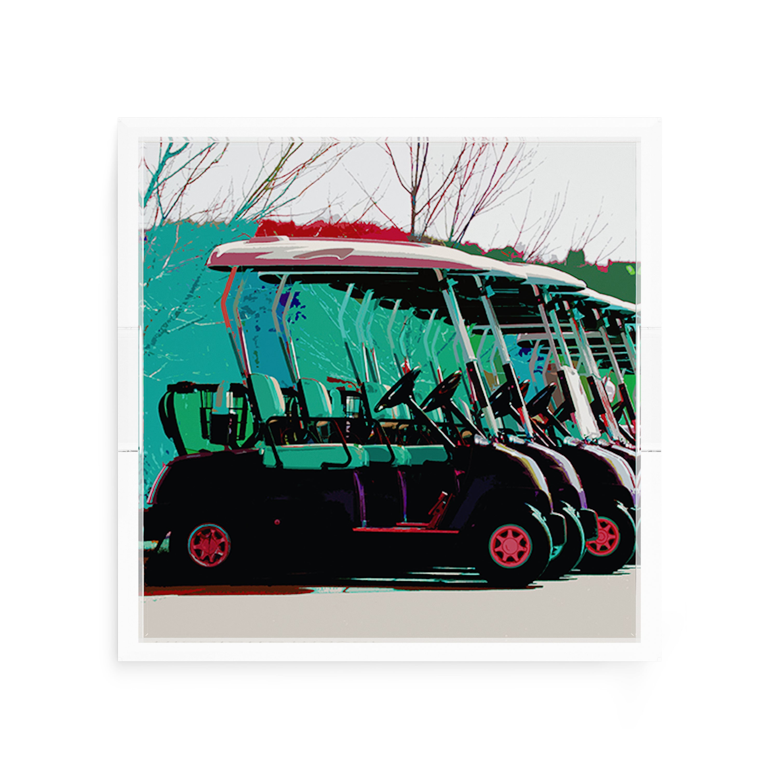 Golf Nine Iron green 12X12 Acrylic Tray - nicolettemayer.com 