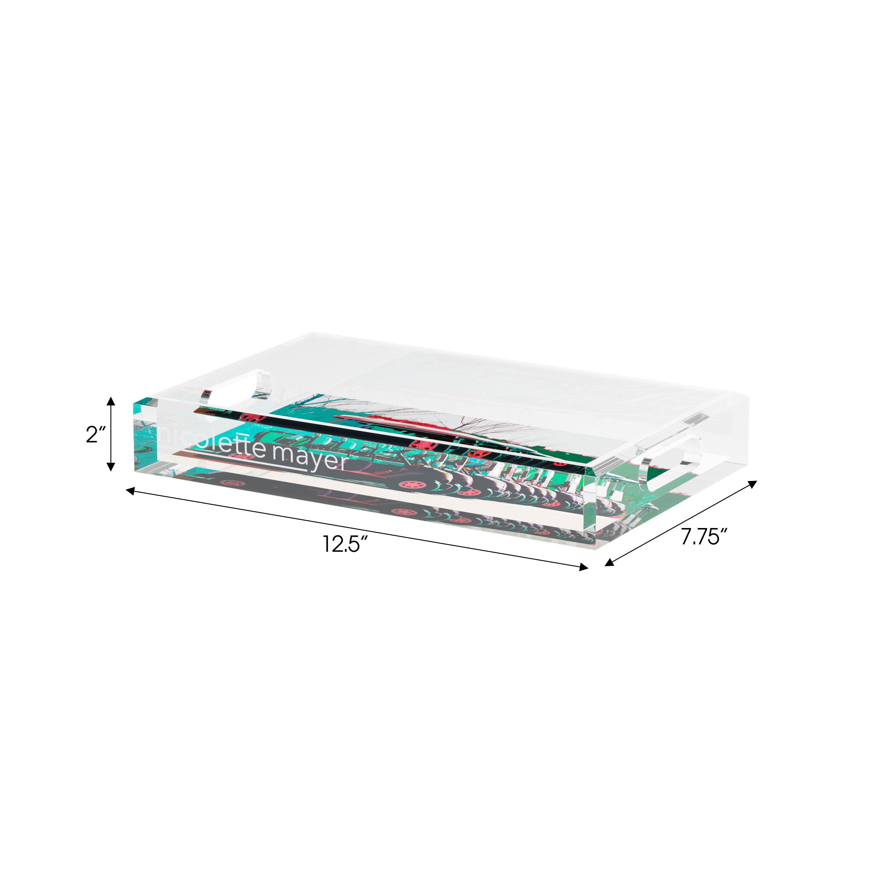 Golf Nine Iron Green  Set of 3 Acrylic Tray - nicolettemayer.com 