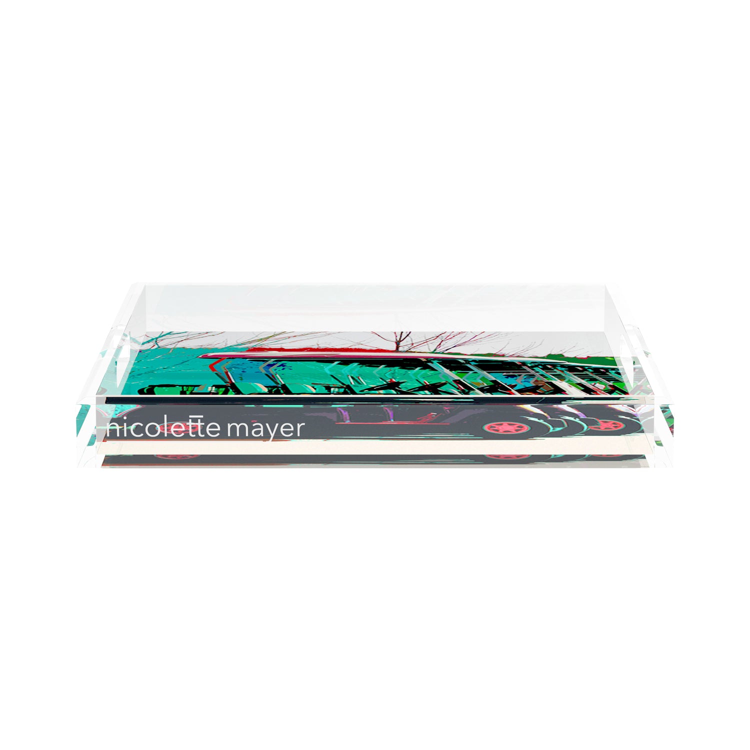 Golf Nine Iron green 15X15 Acrylic Tray - nicolettemayer.com 