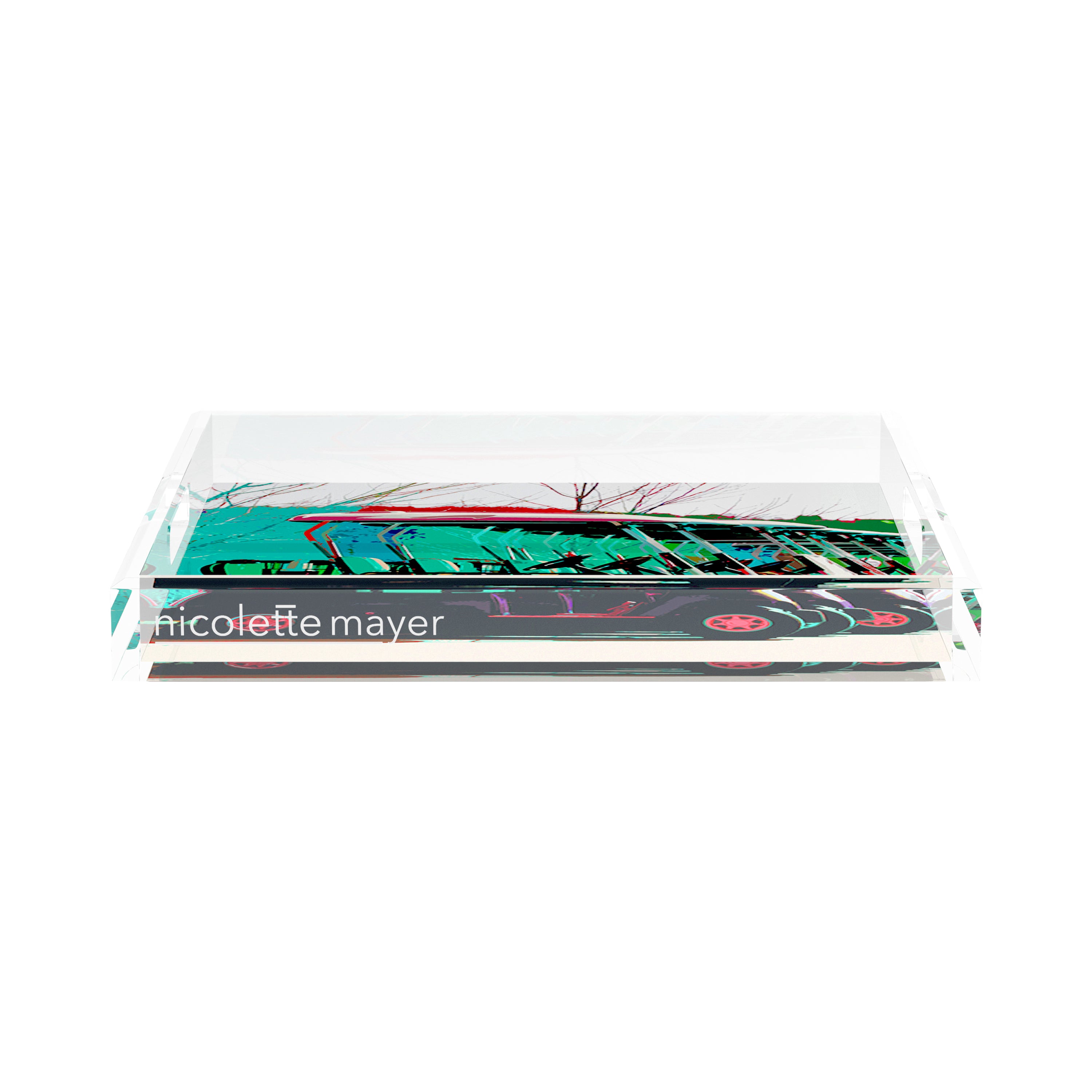 Golf Nine Iron green 15X15 Acrylic Tray - nicolettemayer.com 