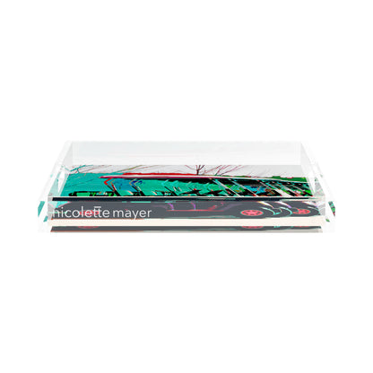 Golf Nine Iron green 15X15 Acrylic Tray - nicolettemayer.com 