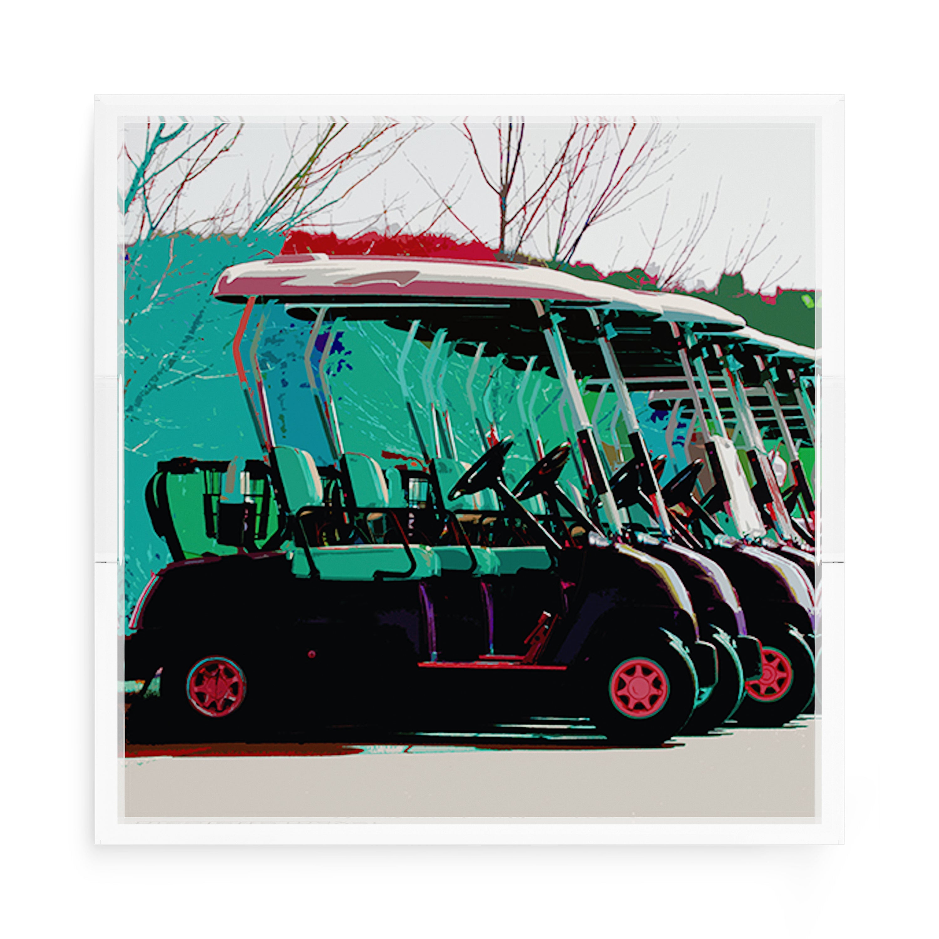 Golf Nine Iron green 15X15 Acrylic Tray - nicolettemayer.com 