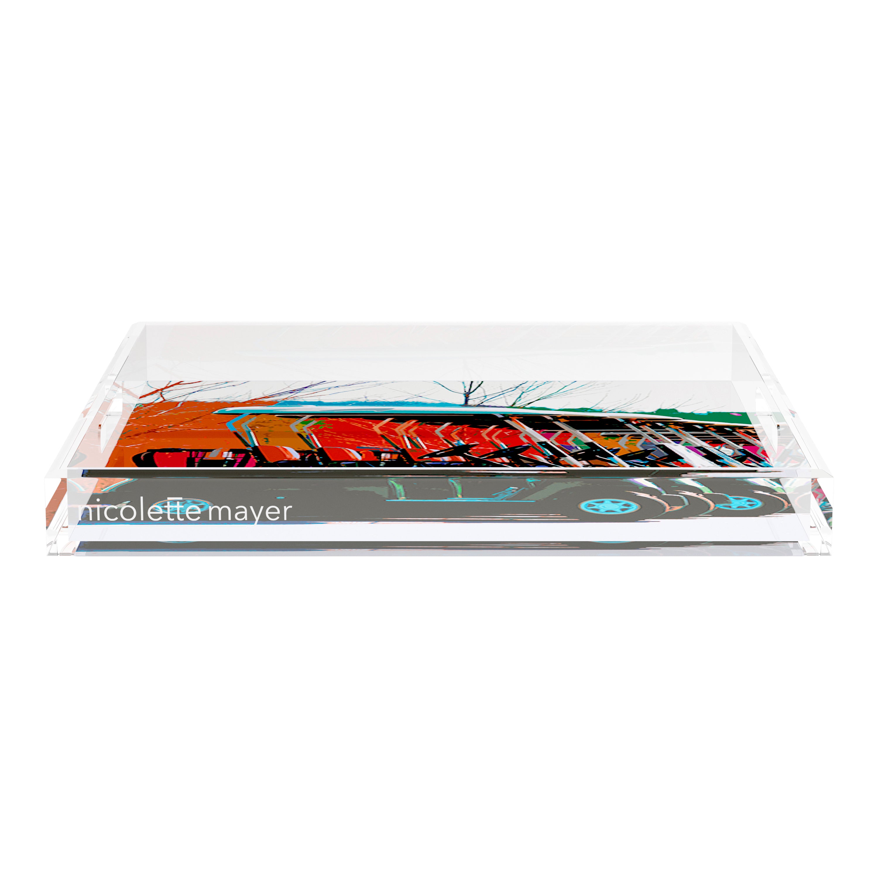 Golf Nine Iron Fall 18X18 Acrylic Tray - nicolettemayer.com 