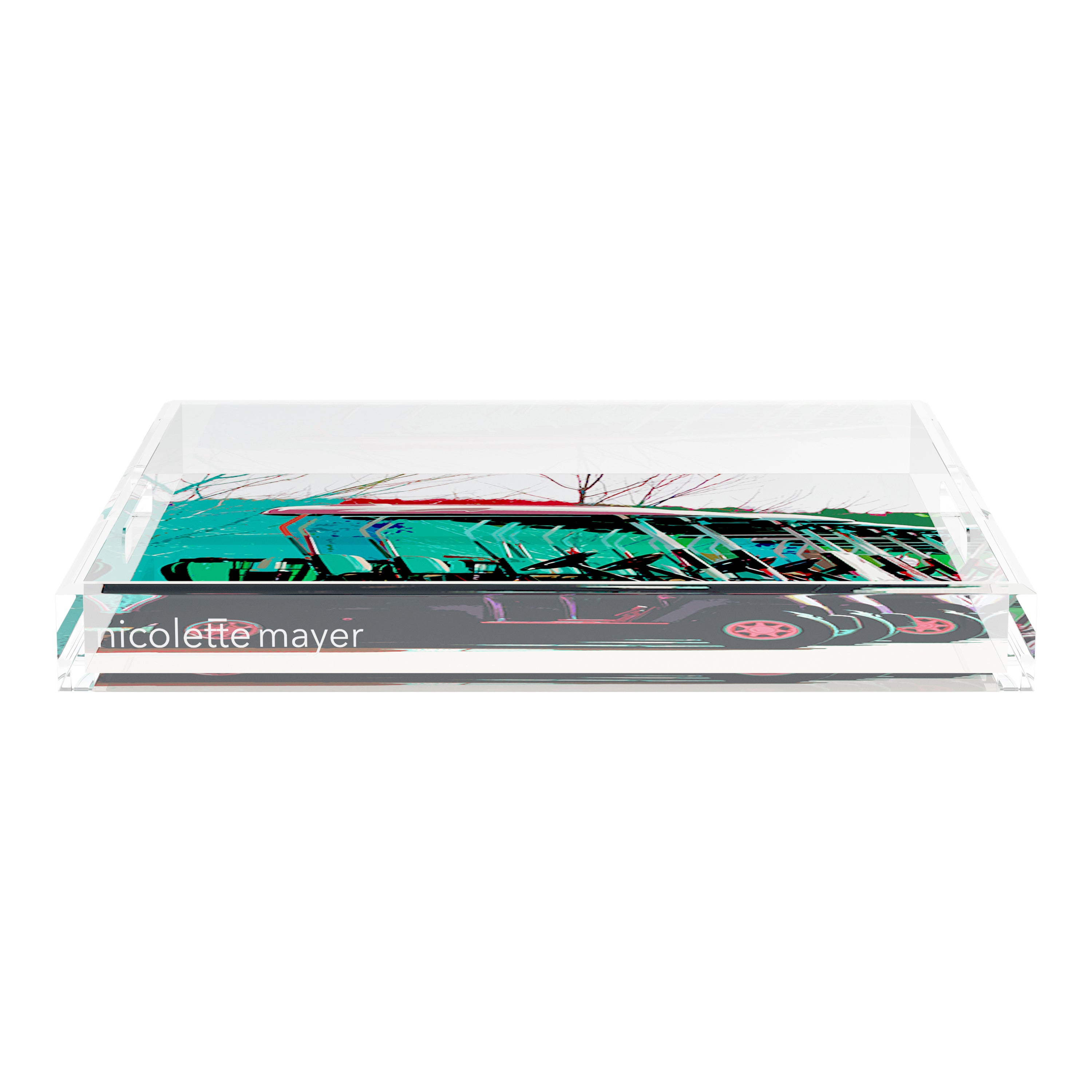 Golf Nine Iron green 18X18 Acrylic Tray - nicolettemayer.com 