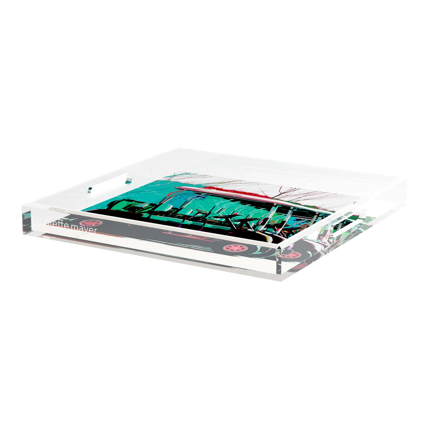 Golf Nine Iron green 18X18 Acrylic Tray - nicolettemayer.com 