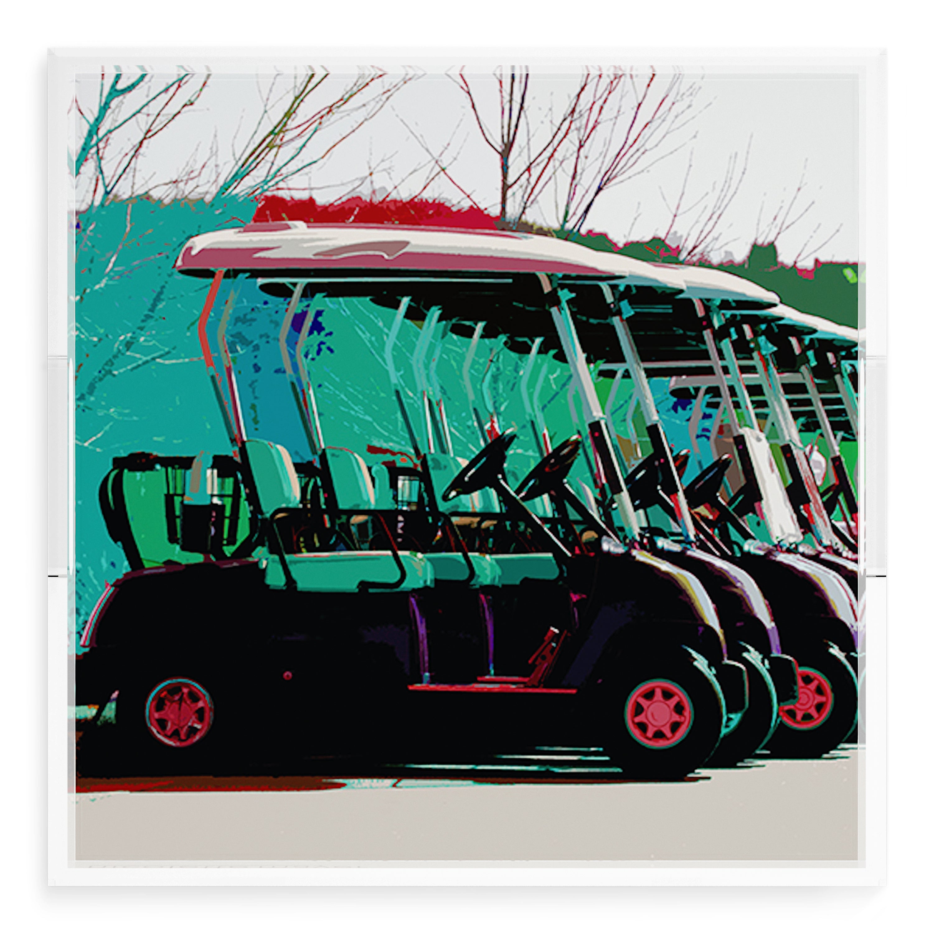 Golf Nine Iron green 18X18 Acrylic Tray - nicolettemayer.com 