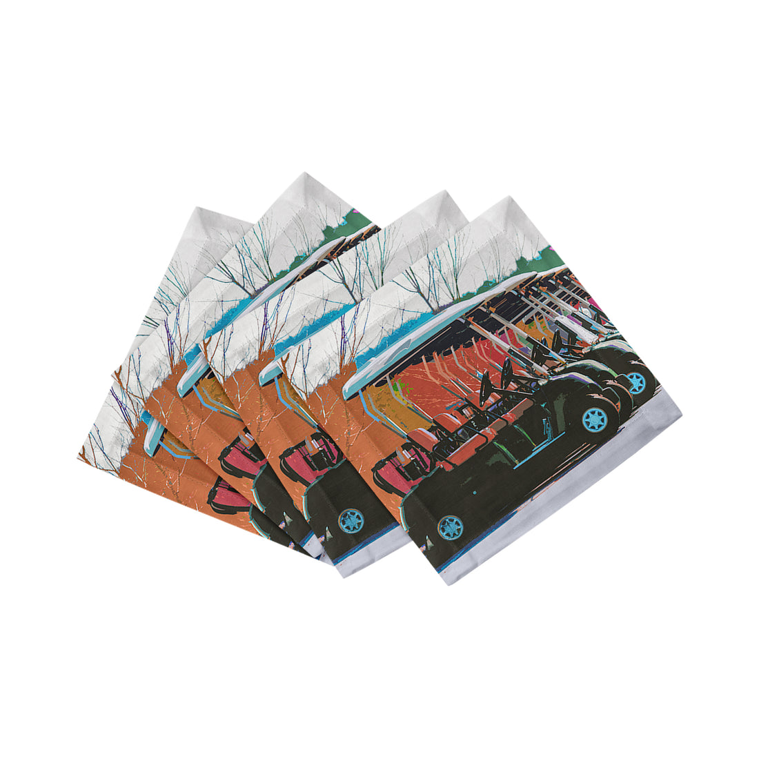 Nine Iron Fall Cotton Sateen Cocktail Napkins - nicolettemayer.com