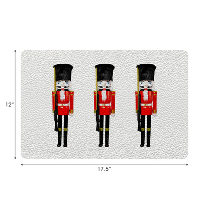 Nutcracker Vegan Leather Rectangle Pebble Placemat