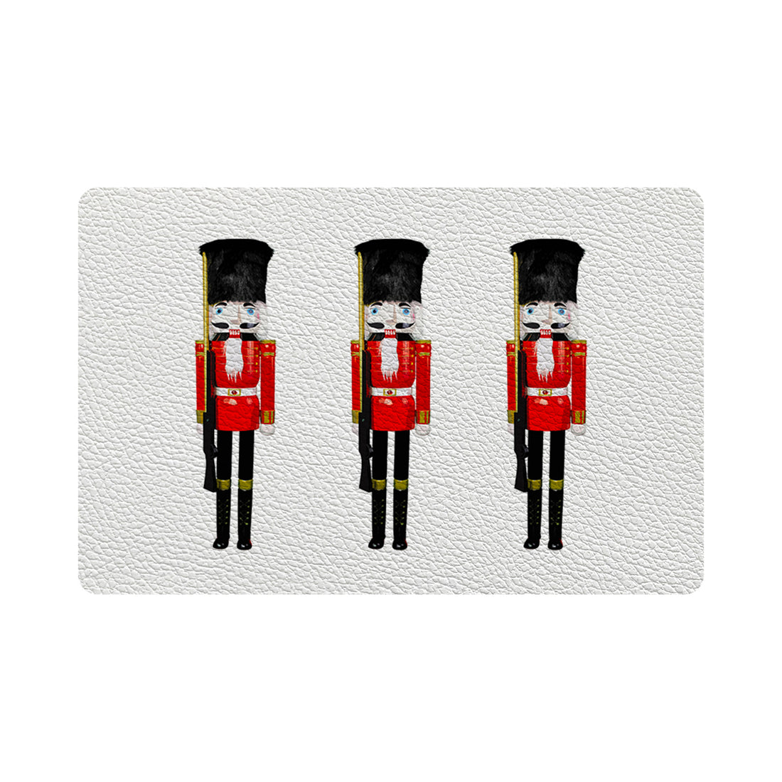 Nutcracker Vegan Leather Rectangle Pebble Placemat