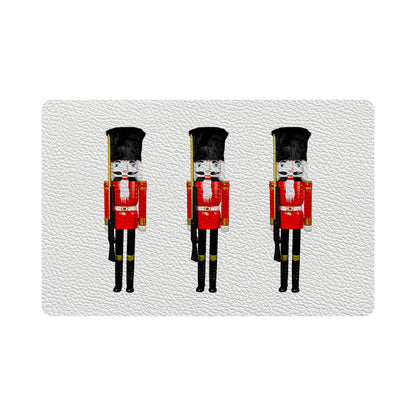 Nutcracker Vegan Leather Rectangle Pebble Placemat