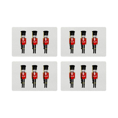 Nutcracker Vegan Leather Rectangle Pebble Placemat