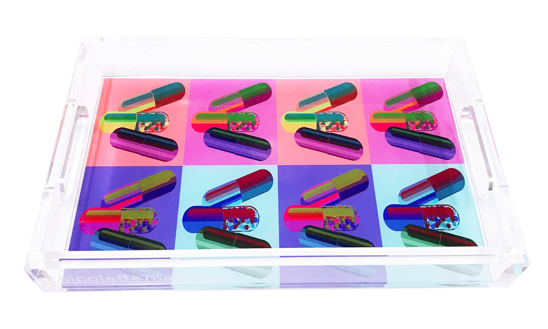 Ode To Hurst Neon Acrylic Vanity Tray 12.25X7.75