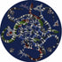 Ouroboros Blue 16" Round Pebble Placemat Set of 4 - nicolettemayer.com
