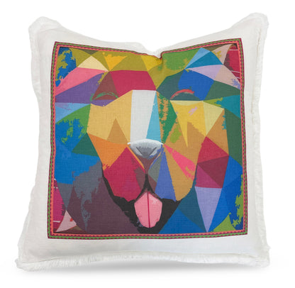 Ode To Okuda Candy 22x22 White Fringe Pillow