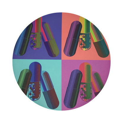 Ode To Hurst Neon 16&quot; Round Pebble Placemats, Set of 4 - nicolettemayer.com
