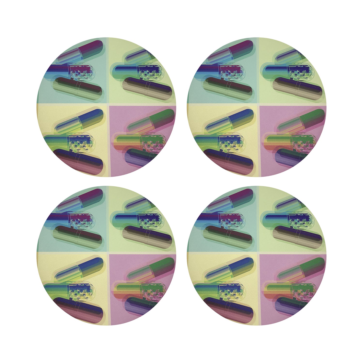 Ode to Hurst Psychedelic 16&quot; Round Pebble Placemats, Set of 4 - nicolettemayer.com
