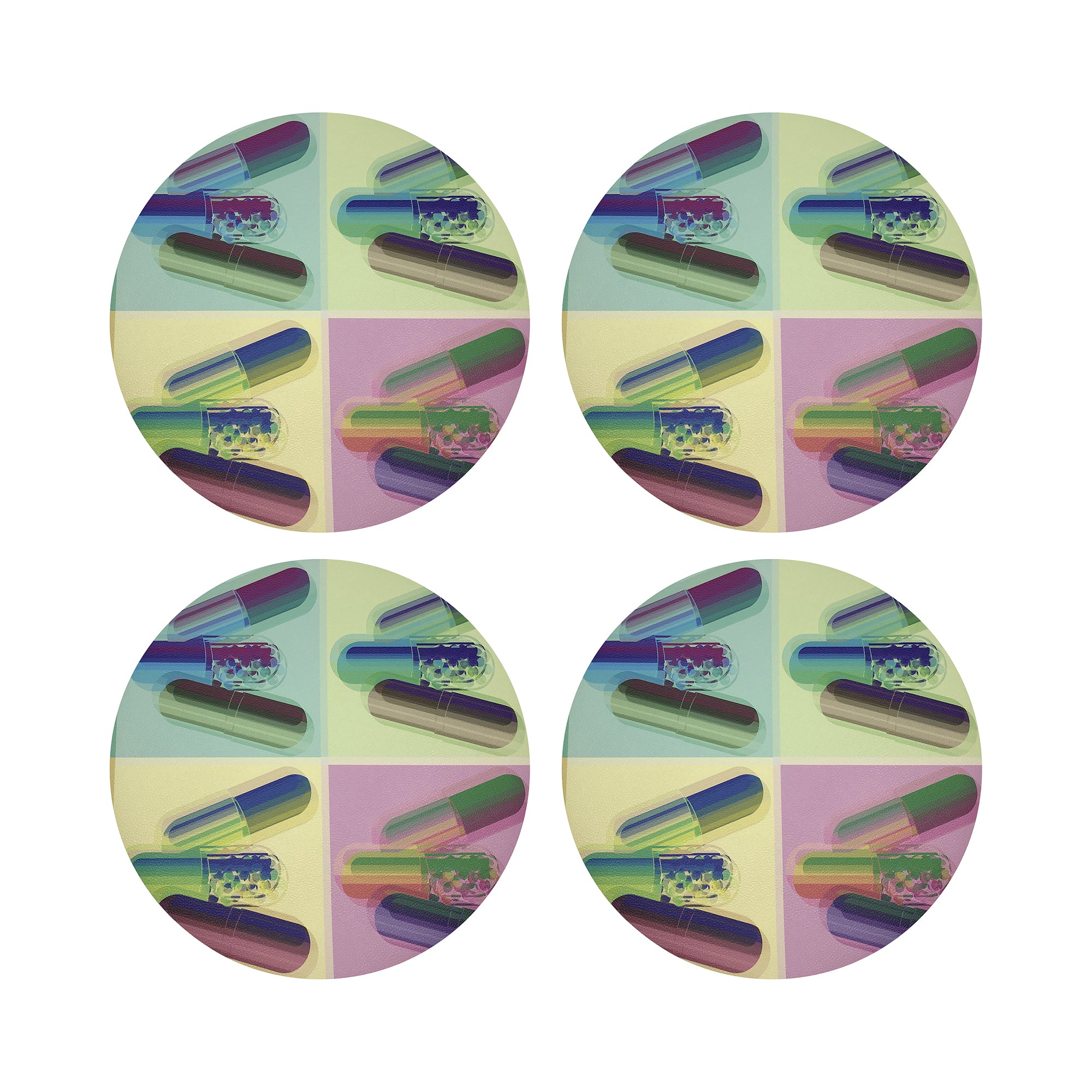 Ode to Hurst Psychedelic 16&quot; Round Pebble Placemats, Set of 4 - nicolettemayer.com
