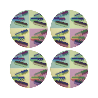Ode to Hurst Psychedelic 16&quot; Round Pebble Placemats, Set of 4 - nicolettemayer.com
