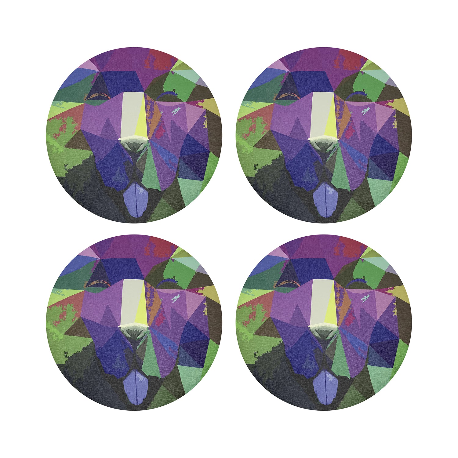 Ode To Okuda Purple Rain 16 Round Pebble Placemats, Set Of 4 - nicolettemayer.com