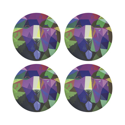 Ode To Okuda Purple Rain 16 Round Pebble Placemats, Set Of 4 - nicolettemayer.com