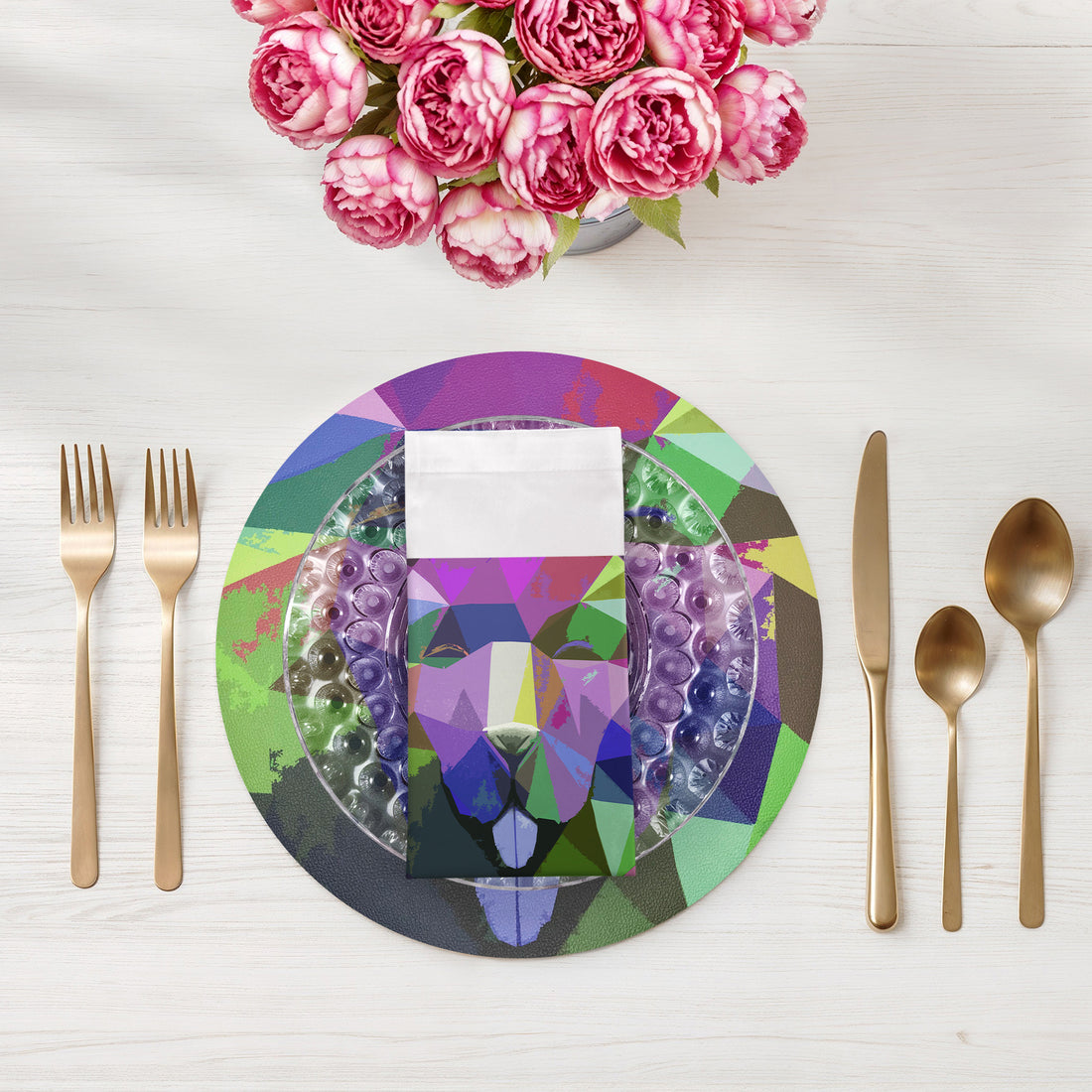 Ode To Okuda Purple Rain Cotton Sateen Dinner Napkins - nicolettemayer.com
