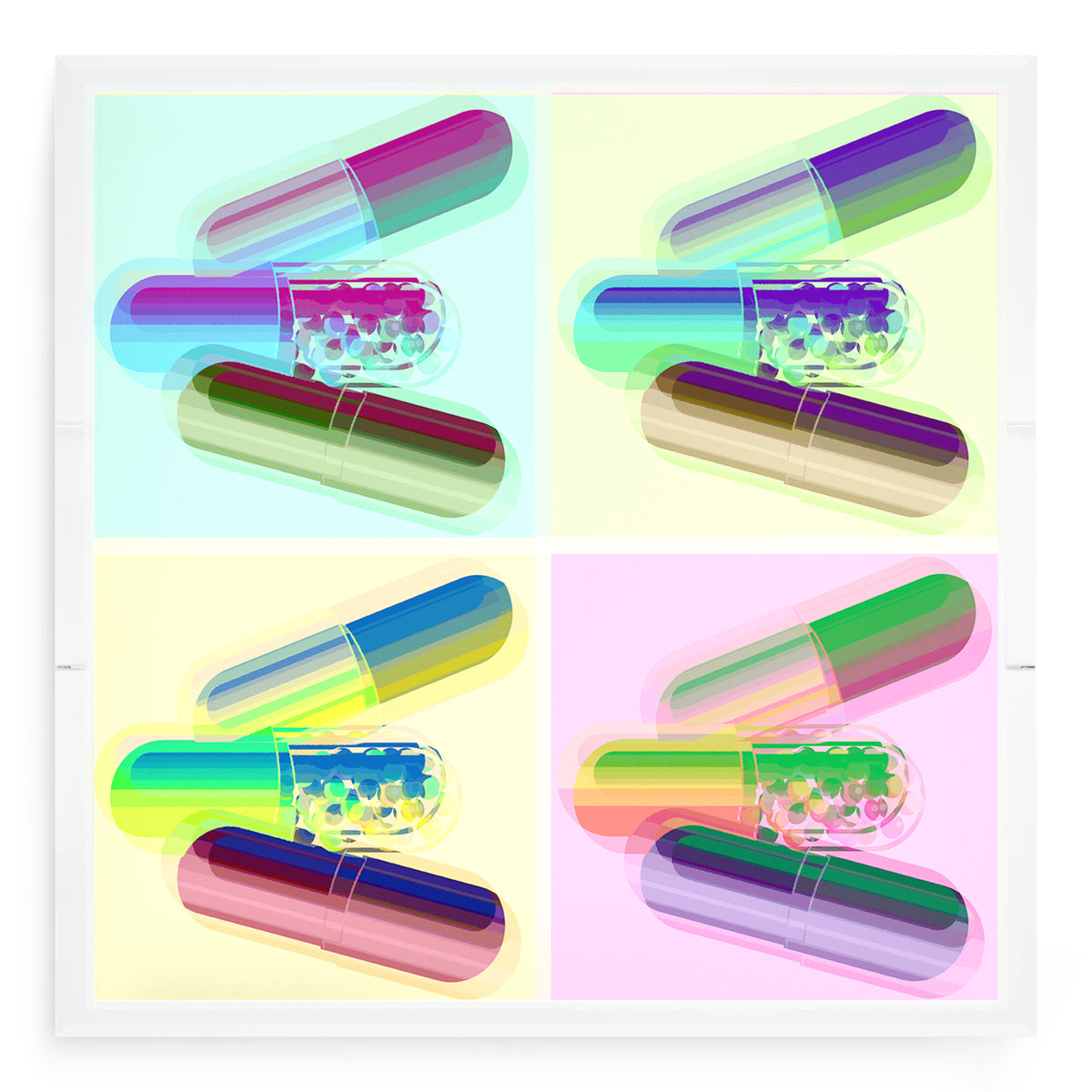 Ode to Hurst Psychedelic Acrylic Decorative Tray, 18 x 18 in. by Nicolette Mayer 
