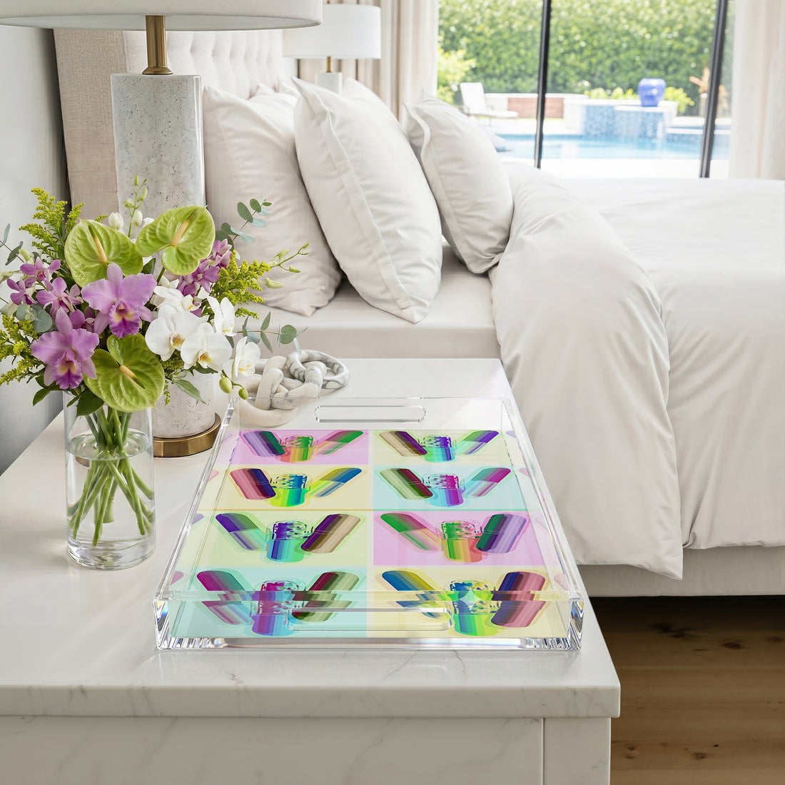 Ode To Hurst Psychedelic 22.5X14.5 Acrylic Tray - nicolettemayer.com
