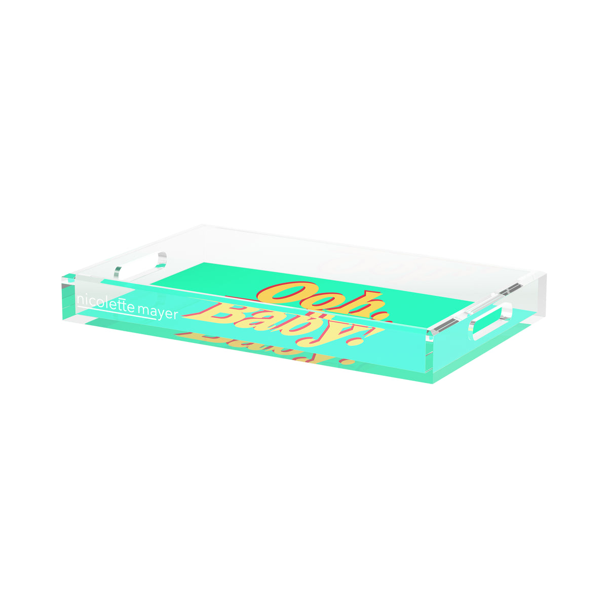Ooh Baby Acrylic Rectangle Decorative Tray, by Nicolette Mayer 