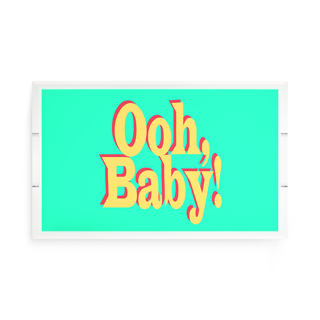 Ooh Baby Acrylic Rectangle Decorative Tray, by Nicolette Mayer 