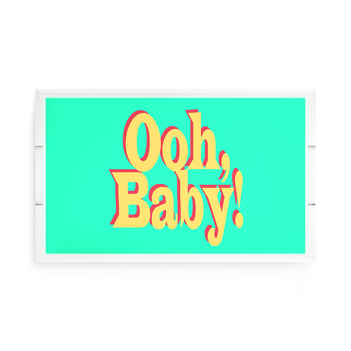Ooh Baby Acrylic Rectangle Decorative Tray, by Nicolette Mayer 
