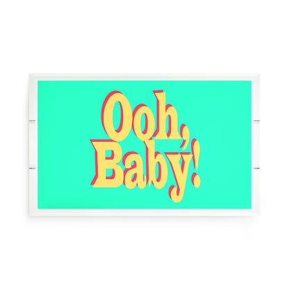 Ooh Baby Acrylic Rectangle Decorative Tray, by Nicolette Mayer 