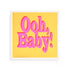 Ooh Baby Pink Red Yellow Acrylic Decorative Tray, 12 x 12 in. by Nicolette Mayer 