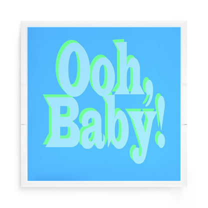 Ooh Baby Blue Green Acrylic Decorative Tray, 15 x 15 in. by Nicolette Mayer 