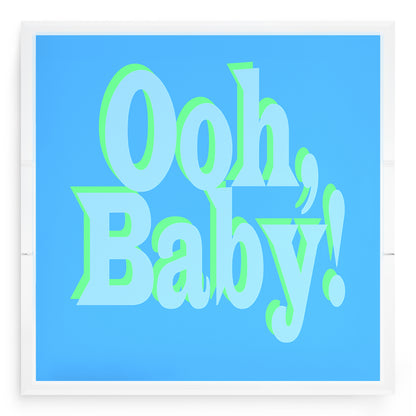 Ooh Baby Blue Green Acrylic Decorative Tray, 18 x 18 in. by Nicolette Mayer 